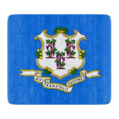 Petite planche à découper en verre avec drapeau du (Devant)