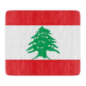 Petite planche à découper en verre avec drapeau du (Devant)