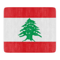 Petite planche à découper en verre avec drapeau du