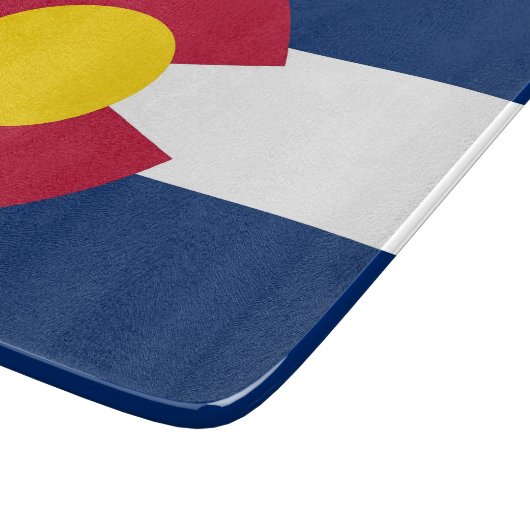 Petite planche à découper en verre avec drapeau du (Coin)