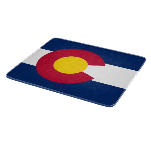 Petite planche à découper en verre avec drapeau du (Coin)