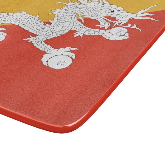 Petite planche à découper en verre avec drapeau du (Coin)