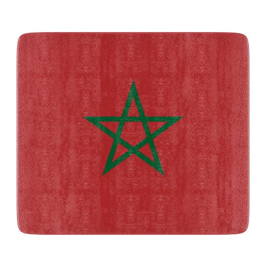 Petite planche à découper en verre avec drapeau du (Devant)