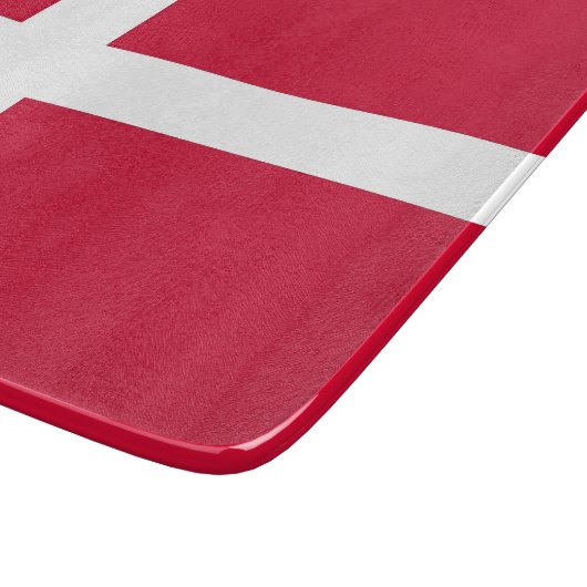 Petite planche à découper en verre avec drapeau du (Coin)