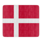 Petite planche à découper en verre avec drapeau du (Devant)