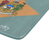 Petite planche à découper en verre avec drapeau du (Coin)