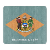 Petite planche à découper en verre avec drapeau du (Devant)