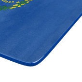 Petite planche à découper en verre avec drapeau du (Coin)