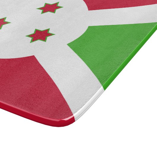 Petite planche à découper en verre avec drapeau du (Coin)