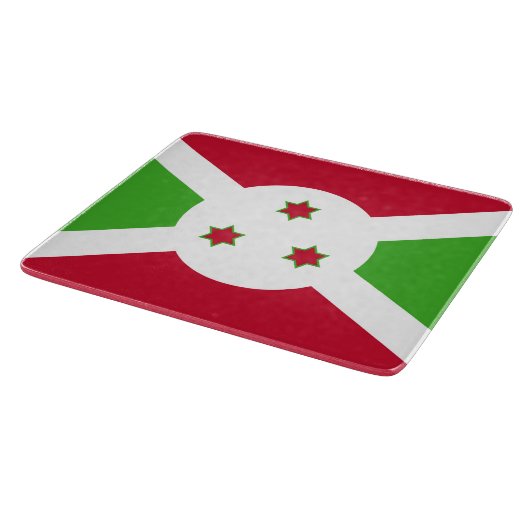 Petite planche à découper en verre avec drapeau du (Coin)