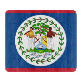 Petite planche à découper en verre avec drapeau du (Devant)