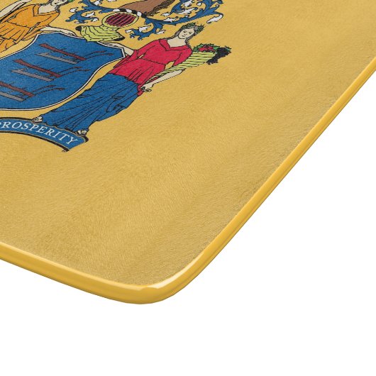 Petite planche à découper en verre avec drapeau du (Coin)