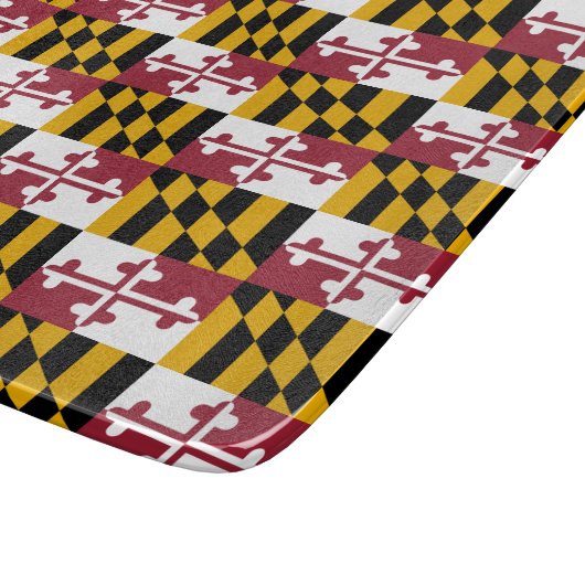 Petite planche à découper en verre avec drapeau du (Coin)