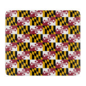 Petite planche à découper en verre avec drapeau du (Devant)