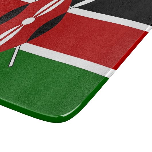 Petite planche à découper en verre avec drapeau du (Coin)