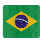 Petite planche à découper en verre avec drapeau du (Devant)