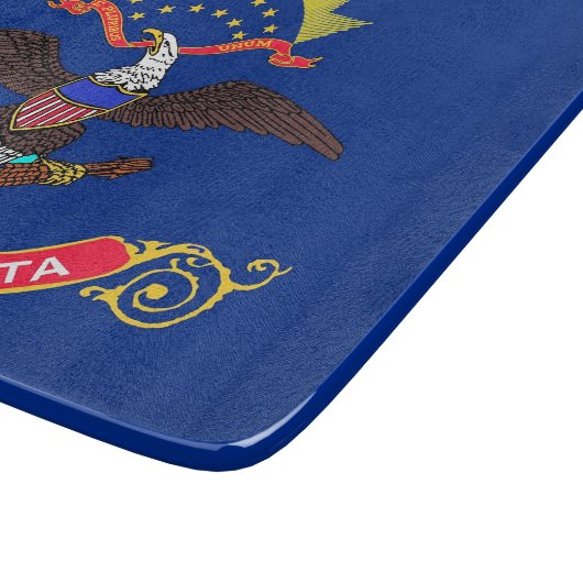 Petite planche à découper en verre avec drapeau du (Coin)