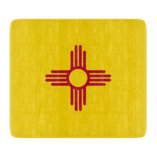 Petite planche à découper en verre avec drapeau du