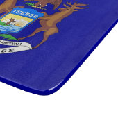 Petite planche à découper en verre avec drapeau du (Coin)