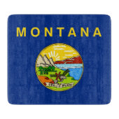 Petite planche à découper en verre avec drapeau Mo (Devant)