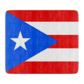 Petite planche à découper en verre avec drapeau Po (Devant)