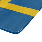 Petite planche à découper en verre avec drapeau su (Coin)