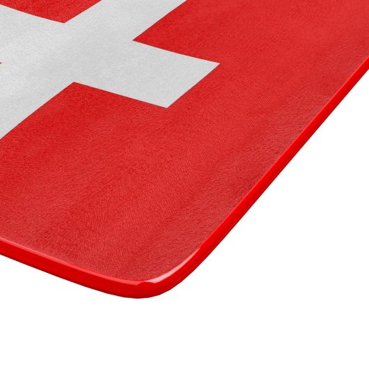 Petite planche à découper en verre avec drapeau su (Coin)