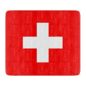 Petite planche à découper en verre avec drapeau su (Devant)