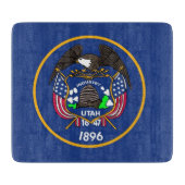 Petite planche à découper en verre avec drapeau Ut (Devant)