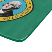 Petite planche à découper en verre avec drapeau Wa (Coin)