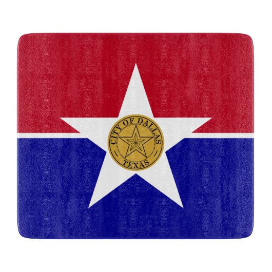 Petite planche à découper en verre- drapeau de Dal (Devant)