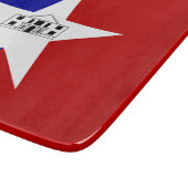 Petite planche à découper en verre- drapeau de San (Coin)