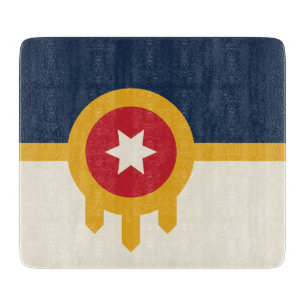 Petite planche à découper en verre, drapeau de Tul