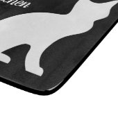 Petite planche à découper en verre personnalisée a (Coin)