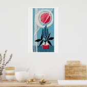 Petite plante d'intérieur au soleil - Impression b (Cuisine)