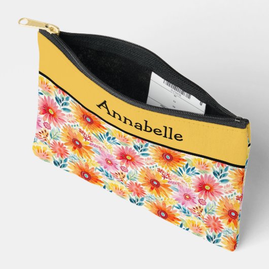 Petite pochette d'accessoires colorée (Ouvrir)