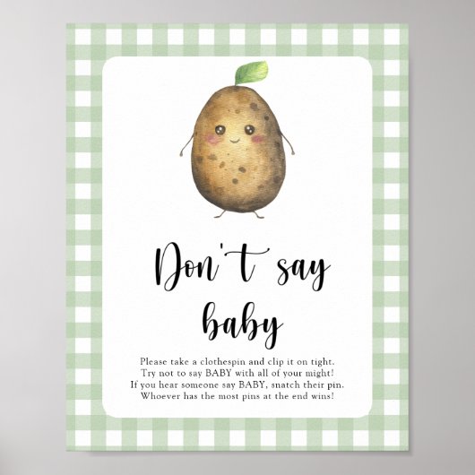 Petite pomme de terre Affiche Ne dis pas bébé (Devant)