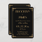 Petite Porte Ronde Art Déco Invitations de mariage (Devant / Derrière)