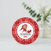 Petite poupée elfe Noël Cartes de Noël personnalis (Debout devant)