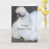 Petite poussette / poulet Carte de la fête des mèr (Fleur jaune)