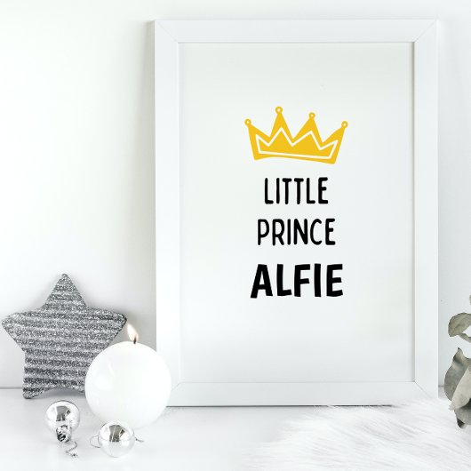 Petite Prince Nom personnalisé Poster de la pépini