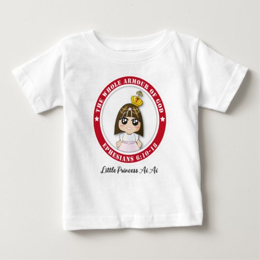 Petite Princesse Ai Ai Bébé T-Shirt en Jersey Fin (Devant)