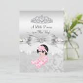 Petite princesse Baby shower fille Invitation (Debout devant)