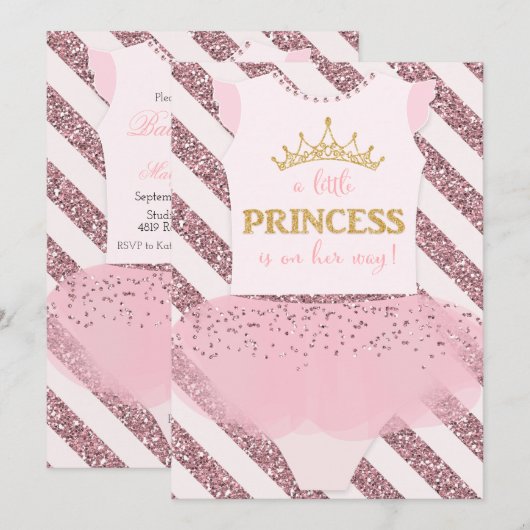 Petite princesse Baby shower Invitation (Devant / Derrière)