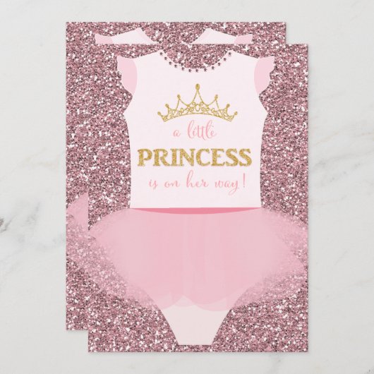 Petite princesse Baby shower Invitation (Devant / Derrière)