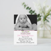 Petite Princesse Bébé Faire-part de naissance fill (Debout devant)