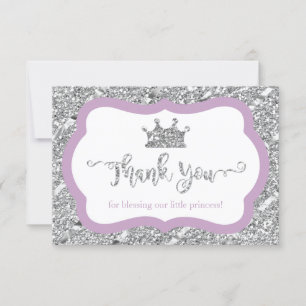 Petite Princesse Carte de remerciements Purple Fau