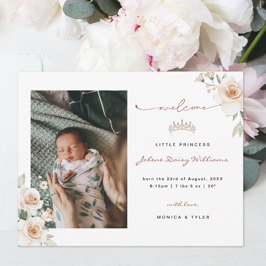 Petite princesse | Faire-part de naissance photo