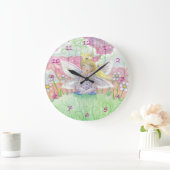 Petite Princesse Fée Filles Horloge Murale (Maison)