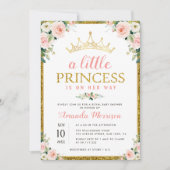 petite princesse fille baby shower invitation (Devant)